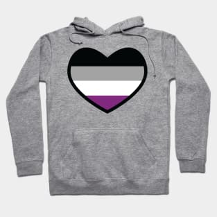 Asexual Flag Heart Hoodie